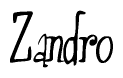 The image is a stylized text or script that reads 'Zandro' in a cursive or calligraphic font.