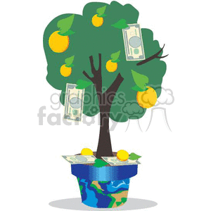 clipart - money tree.