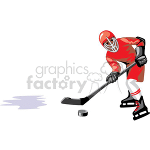 cartoon hockey player clipart. Royalty-free image # 369983