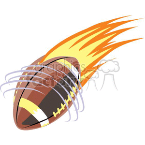Flaming spiral football clipart.