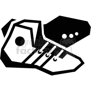 black and white sneakers clipart. Commercial use image # 370063