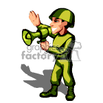 Drill sergeant training soldiers. clipart. Commercial use image # 370259