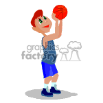Basketball player making a shot. clipart. Commercial use image # 370299