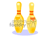 clipart - Bowling pins dodging the ball..