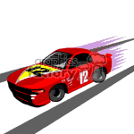 Animated race car clipart.