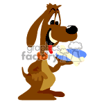 Dog holding a plate with a bone on it animation. Royalty-free animation # 370354