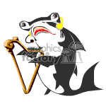 clipart - Shark playing the violin..