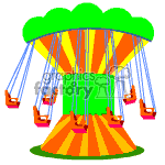 clipart - Carnival spinning swing ride..