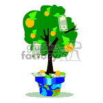 clipart - Money tree waiting to be picked.