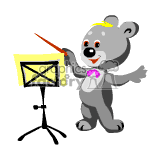 Teddy bear conductor. clipart.