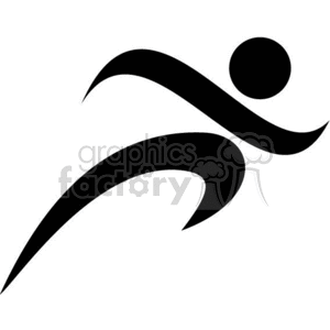 stylized man running clipart. Royalty-free image # 370637