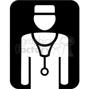 vector clip art vinyl-ready cutter black+white medical health doctor doctors nurse nurses stethoscopes stethoscope