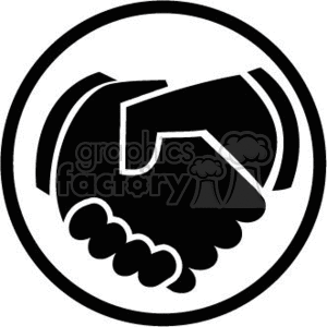 hand shake agreement icon vector art clipart. Commercial use image # 370697