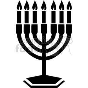 Black and white kwanzaa menorah clipart. Commercial use image # 370707