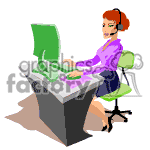 Female tech support person clipart. Royalty-free image # 370887