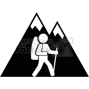 vector vinyl-ready vinyl ready black white travel traveling hike hiking mountain mountains walking
