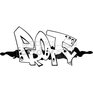 Graffiti tag clipart. Commercial use image # 372372