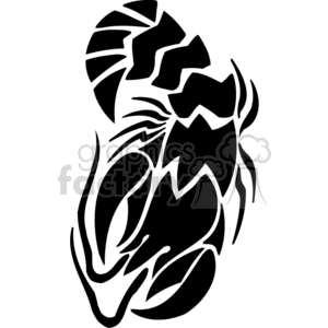 zodiak vector vinyl-ready vinyl ready cutter black white clip art clipart images graphics tattoo tattoos art tribal cancer crab crabs horoscope astrology