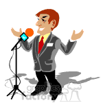 Politician making a public speech animation #372515 at Graphics Factory.
