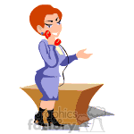 clipart - Female professional talking on the phone.