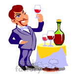 clipart - Wine taster.