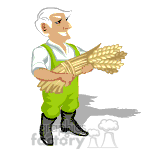 Proud wheat farmer clipart. Commercial use image # 372565