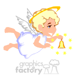 Young angel carrying a bell. clipart. Royalty-free image # 372595