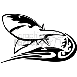 clipart - Tribal Shark.