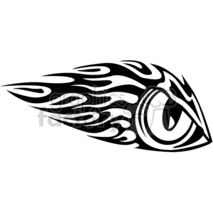 animal animals flame flames flaming fire vinyl+ready black+white hot blazing blazing vector eps gif jpg png cutter signage black white eye eyes angry mean mad eyeball