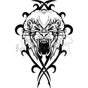predator predators animal animals wild vector signage vinyl-ready vinyl ready cutter black white cat cats lion lions tattoo tattoos design designs roar