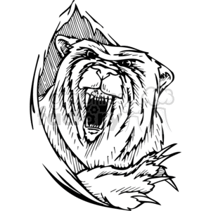 bear roar clipart. Commercial use image # 373413