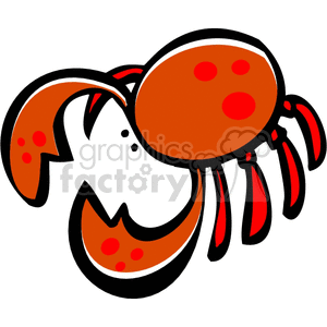 Cartoon Crab clipart. Royalty-free image # 129157