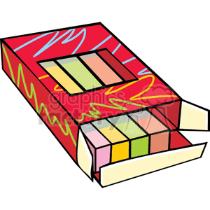 Box of chalk clipart. Commercial use image # 159130