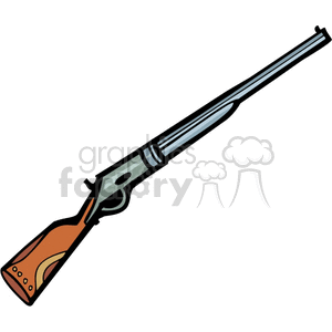 clipart - A Rifle with a Wooden Stock.
