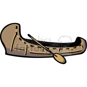 clipart - cartoon canoe.