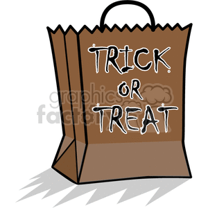 Trick or Treat halloween bag clipart. Royalty-free image # 374390