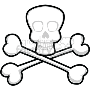 vector halloween images clipart bone bones skeleton skeletons human+skull skulls black+white tattoo cross crossbones jolly+roger