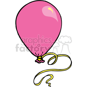 Pink balloon clipart. Commercial use image # 374475