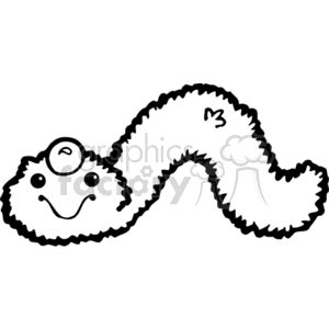 Fuzzy worm clipart. Commercial use image # 374480