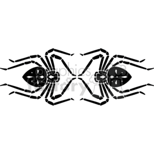 Two spiders clipart.