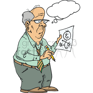 Man drawing a picture clipart. Royalty-free image # 375007