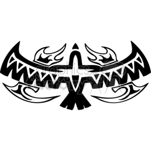 Tribal bird symbol clipart. Royalty-free image # 375344
