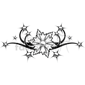 vinyl-ready vector black white design tattoo tattoos art line clip art flower flowers plant plants designs
