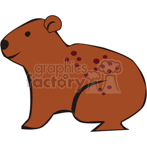 clip art vector cartoon funny animal animals wombat wombats
