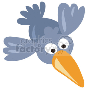 Bird flying in the air clipart. Commercial use image # 375518