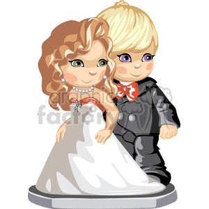 young couple dressed for prom clipart. Commercial use image # 376249