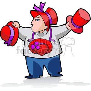 red hat society salesman clipart.