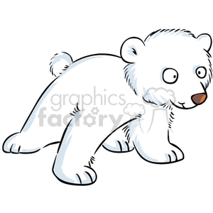 Baby polar bear clipart.