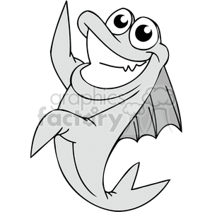 a smiling sailfish clipart.