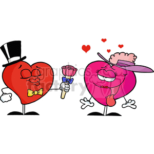 Two hearts in love clipart. Commercial use image # 377515